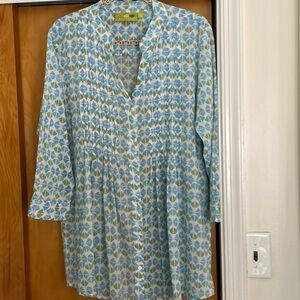 Rock flower paper cotton shirt